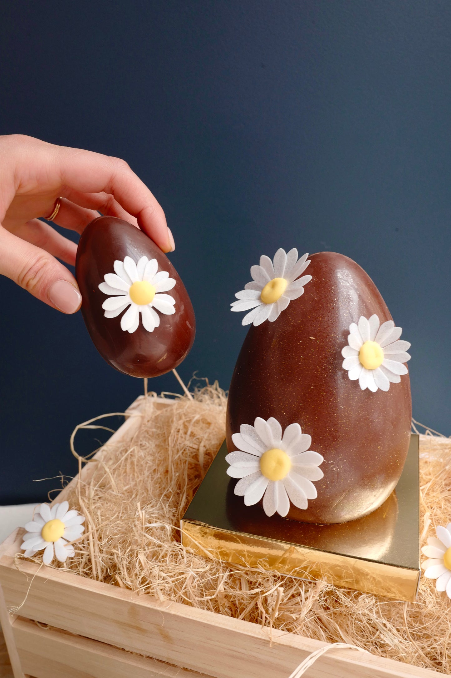 Grand oeuf fourré, praliné 100% noisette